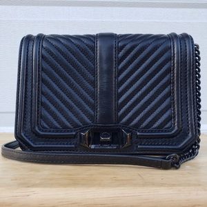 Rebecca Minkoff Mini Love Crossbody purse, black leather